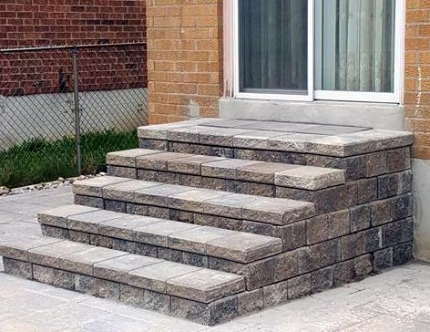 stone back steps