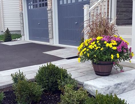 stone planter front